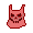 Red Translucent Skull Shirt - virtual item
