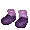 Purple Shoes with Loose Socks - virtual item (Questing)