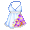 Blue Hibiscus Halter Dress - virtual item (Questing)