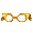 Gold Horn-Rimmed Glasses - virtual item