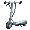 Icy Silver Razor Scooter - virtual item (Questing)