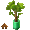 Green Potted Island Palm - virtual item (Questing)