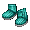 Teal Knit Boots - virtual item (wanted)