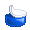 Blue Round Plastic Container - virtual item (Questing)