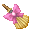 Pink Bow Witchling Broom