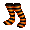 Orange and Black Striped Stockings - virtual item
