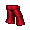 Cherry Red Polyester Pants - virtual item