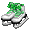 White with Green Ice Skates - virtual item