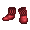 Red Fold-over Socks - virtual item (Donated)