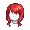 Girl's Gentle Curls Red (Dark) - virtual item (questing)