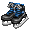 Black with Blue Ice Skates - virtual item