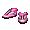 Stripey Pink Sneakers - virtual item (Questing)