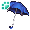 [Animal] Blue Umbrella - virtual item (Questing)