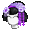 Purple Geisha Wig - virtual item (Questing)