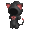 Pink Ribboned Black Cat Hooded Jumper - virtual item (Wanted)