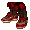 Crimson Strap Laced Boots