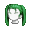 Girl's Two Ponytails Green (Dark) - virtual item (questing)