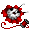 Red Skull Pincushion Fascinator - virtual item