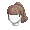 Girl's Straight Ponytail Brown - virtual item (questing)