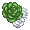 Grass Green Rose Cluster Hairpiece - virtual item (Questing)