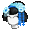 Blue Geisha Wig - virtual item (Questing)
