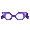 Purple Horn-Rimmed Glasses - virtual item (Questing)