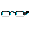 Black and Cyan Half-Framed Glasses - virtual item