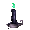 Green Geist Black Candle - virtual item (Donated)