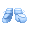 Blue Puff Mittens - virtual item (questing)