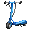 Azure Blue Razor Scooter - virtual item (Questing)