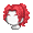 Girl's Wavy Curls Red (Dark) - virtual item (questing)