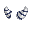 White and Navy Striped Horns of the Demon - virtual item (Wanted)