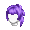Girl's Layered Ponytail Purple (Dark) - virtual item (Questing)