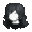 Girl's Tressa Hair Black (Dark) - virtual item (questing)