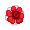 Red Handcrafted Flower Hairpin - virtual item (Questing)