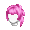 Girl's Layered Ponytail Pink (Dark) - virtual item (questing)