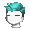 Guy's Shaved Sides Teal (Dark) - virtual item (Questing)