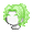Girl's Wavy Curls Green (Lite) - virtual item (questing)