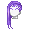 Girl's Sleek Dual Length Purple (Dark) - virtual item (Questing)