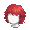 Girl's Modish Hair Red - virtual item (questing)