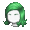 Girl's Swish Green (Dark) - virtual item (Questing)