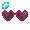 [Animal] Ruby Red Groovy Heart Sunglasses - virtual item (Questing)