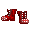 Red Studded Combat Boots - virtual item (Questing)