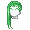 Girl's Sleek Dual Length Green (Dark) - virtual item (Questing)