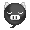 Black Sleepy Piggy Mood Bubble - virtual item (Wanted)