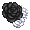 Jet Black Rose Cluster Hairpiece - virtual item (Questing)