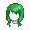 Girl's Gentle Curls Green (Dark) - virtual item (questing)