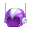 Purple Space Girl Helmet - virtual item (Questing)