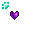 [Animal] Basic Purple Heart Hairpin - virtual item (questing)
