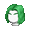 Girl's Shaggy Green (Dark) - virtual item (questing)